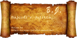Bajczár Julitta névjegykártya